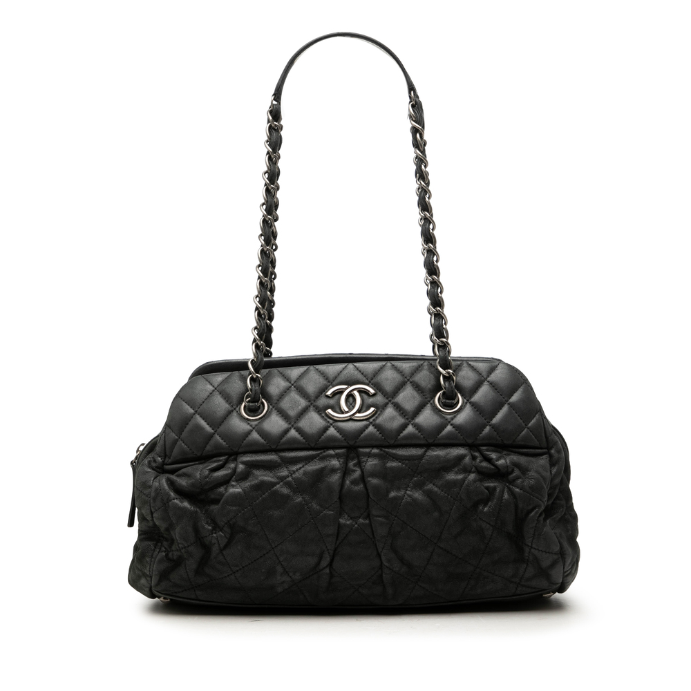 Pre-Loved Chanel Quilted Iridescent Calfskin Chic Quilt Bowling Bag
